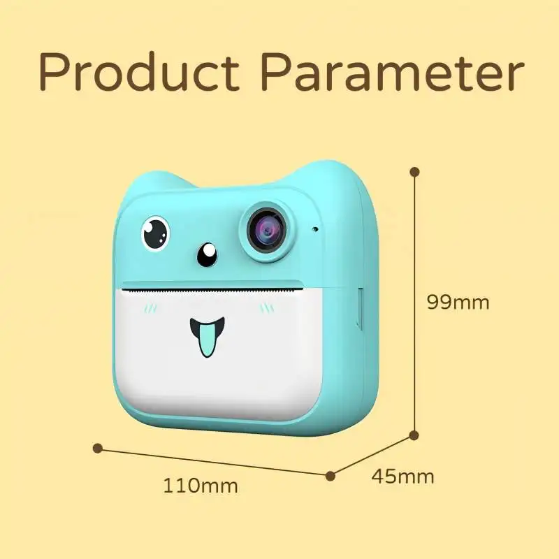 Mini Fotocamera Digitale per Bambini con Stampante e Giochi, Carina Rosa e Blu, Stampa Istantanea, Regalo per Bambini e Bambine 4-12 Anni - immagine 6