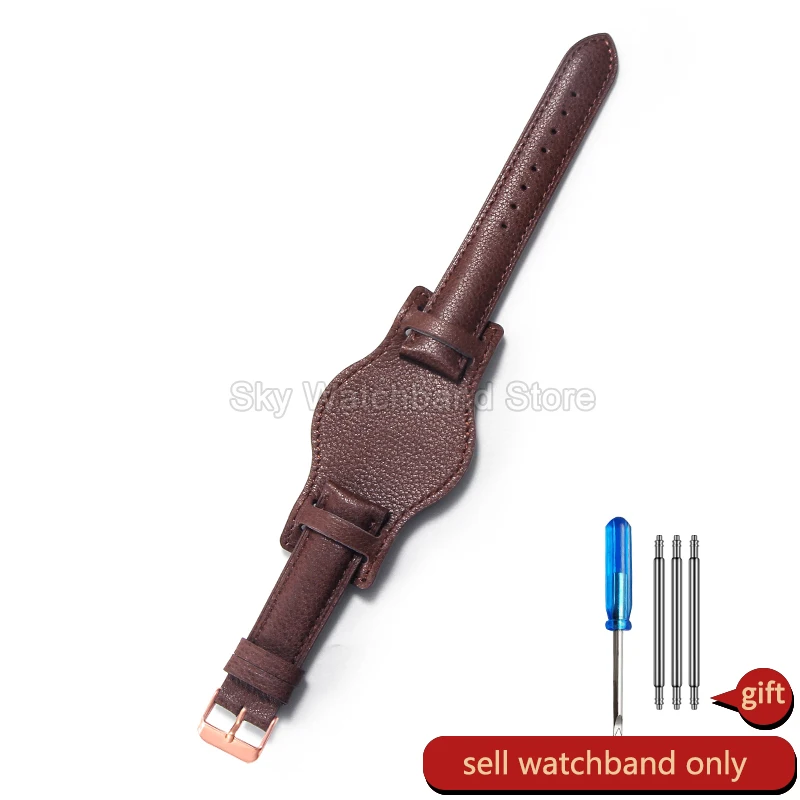 Premium Crazy Horse Leather Watch Strap with Tray - Available in 18mm, 20mm, 22mm