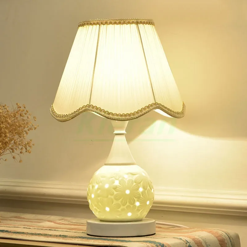 Luminara Ceramic Table Lamp, Modern Table Lamp For Living Room, Bedroom, Bedside Desk Lamps - View #6