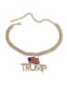 1pc Luxury Trump Pendant Necklace Multi Layer Cuban Chain Fashion Hip Hop Accessories for Women 2