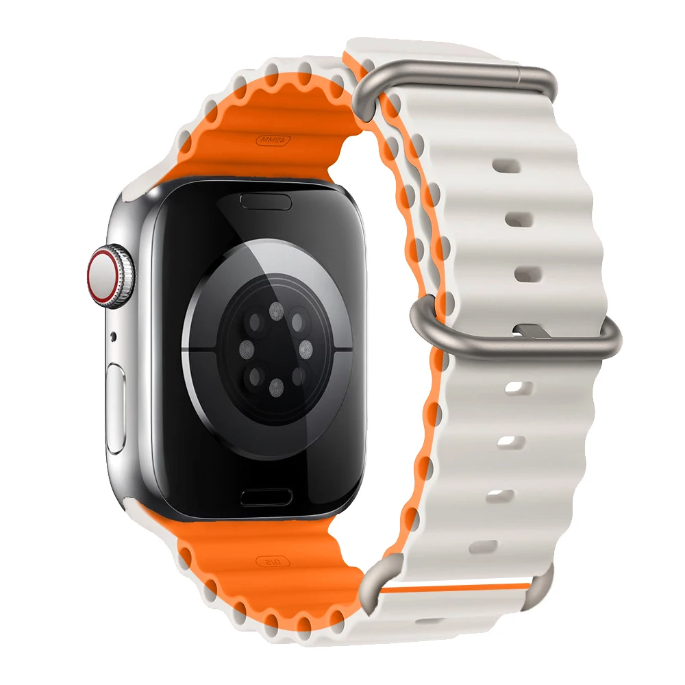 Original Ocean Strap für Apple Watch Band 45 mm 49 mm 44 mm 41 mm 40 mm 38 44 40 mm 1:1 Correa iWatch Serie 10 9 SE 8 Ultra 2 Bänder – Detail 4
