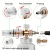 [Adjustable Snowflake Spray Gun] High Pressure Foam Pot, Transparent Adjustable Snowflake Foam Spray Gun, Aluminum Car Washer, 5