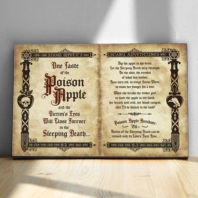 DisneyEvilQueenSpellOfThePoisonAppleBookPrintPosterSnow