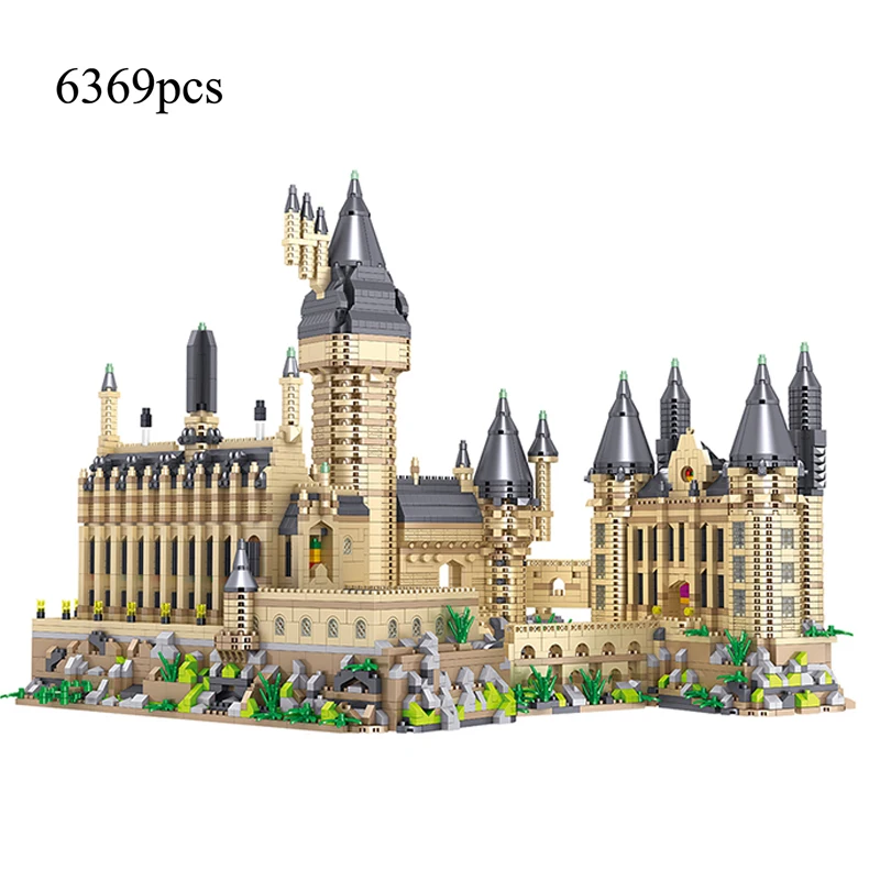 

Construction Toys 6369Pcs Micro Magic Medieval Castle Model Building Blocks Assembly City Bricks for Kid Adult Toys Gift With