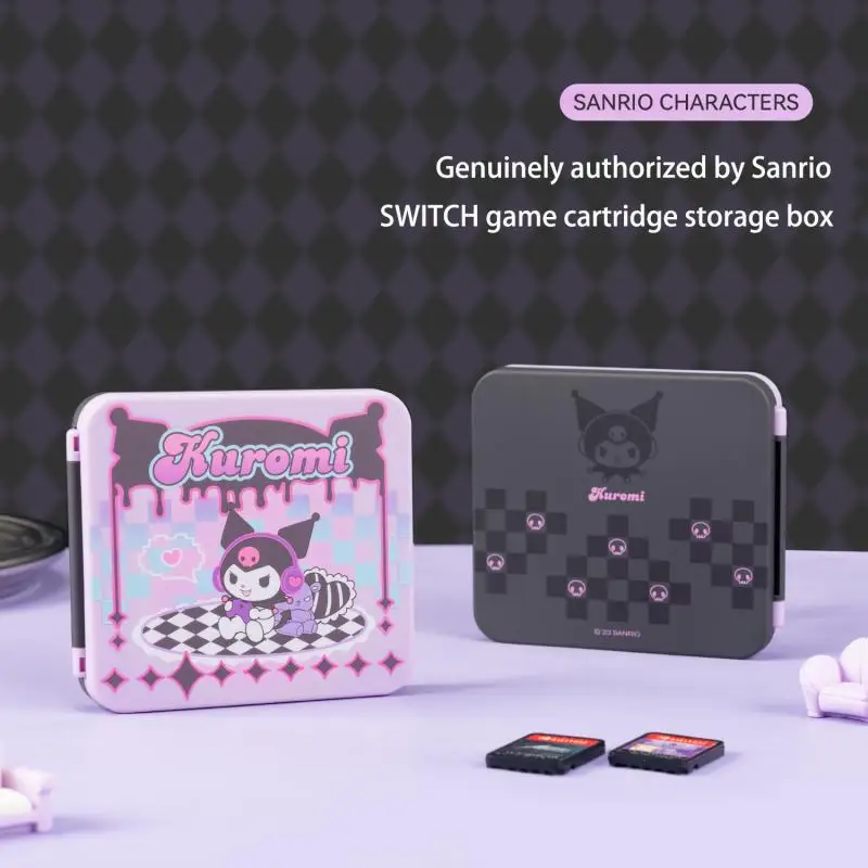 

Sanrioed My Melody Kuromi Cinnamoroll Switch Oled Card Box Game Cartridge Storage Box Card Slot Magnetic Attraction Friend Gift