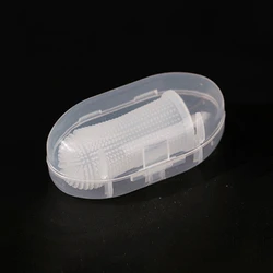 Pet Oral Care Finger Toothbrush with Silicone Bristles (WHITE)