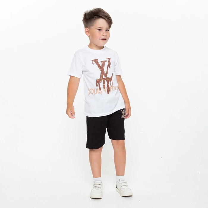 Louis Vuitton-Conjunto de camiseta y pantalones cortos para niño