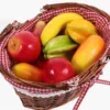 Rattan Picnic Basket Backpack with Stuffed Animal Tote Bag Table Wicker Lid Cooler Child Blanket Beach 6