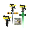 Garden Lawn Rotating Sprinkler 1/2" Male Thread Plastic Spike Sprinkler Nozzle 360 Degree Automatic Rotating Watering Irrigation 6