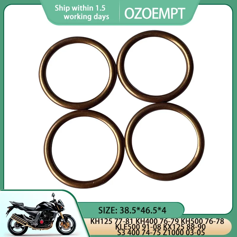 

OZOEMPT 38.5*46.5*4 Exhaust Pipe Gasket ForKH125 77-81 KH400 76-79 KH500 76-78 KLE500 91-08 KX125 88-90 S3 400 74-75 Z1000 03-05