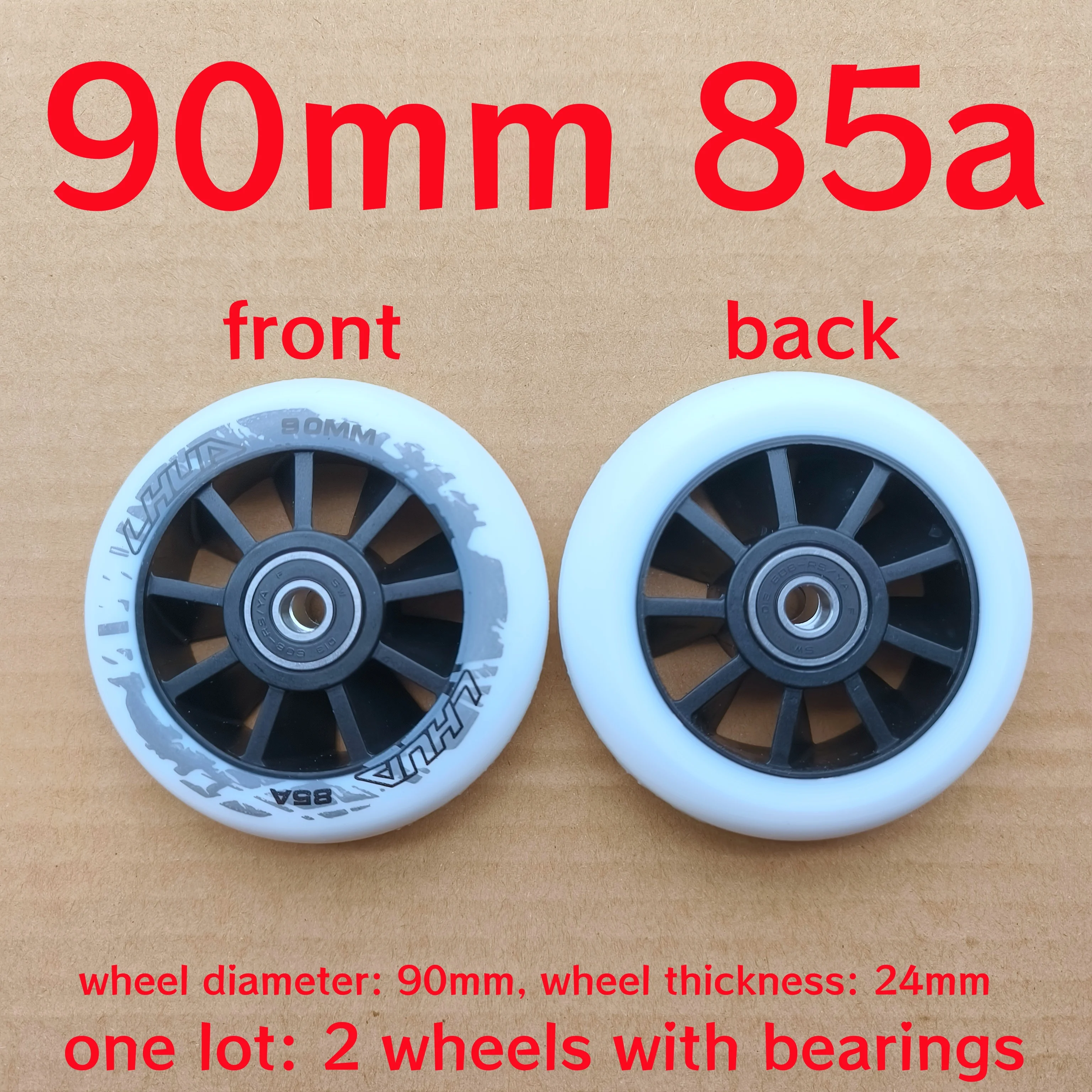 Premium Scooter Accessories: Versatile Skate Wheels, 2-Pack