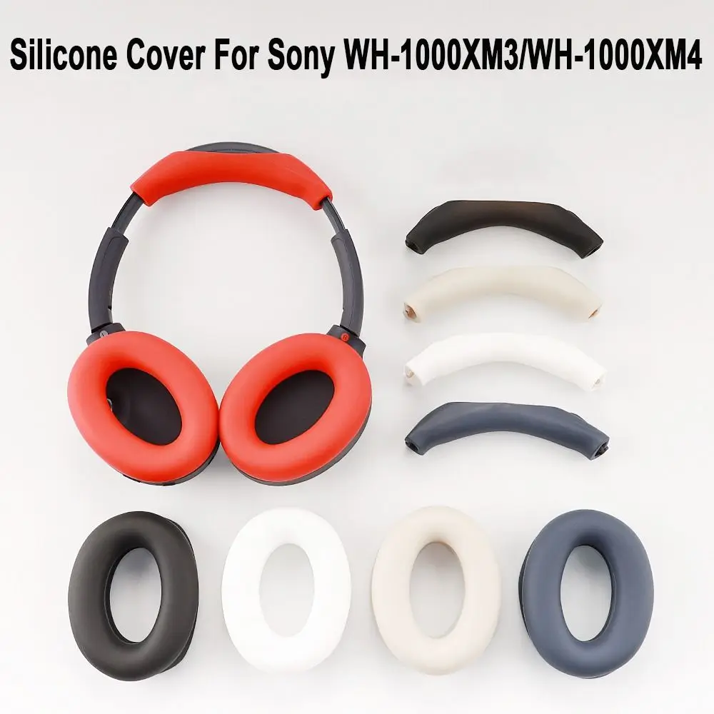 

1 Pair New Comfortable Soft Silicone Ear Pads Headband Protective Cover Earpads Case For Sony WH-1000XM3 4 Headset Headphone