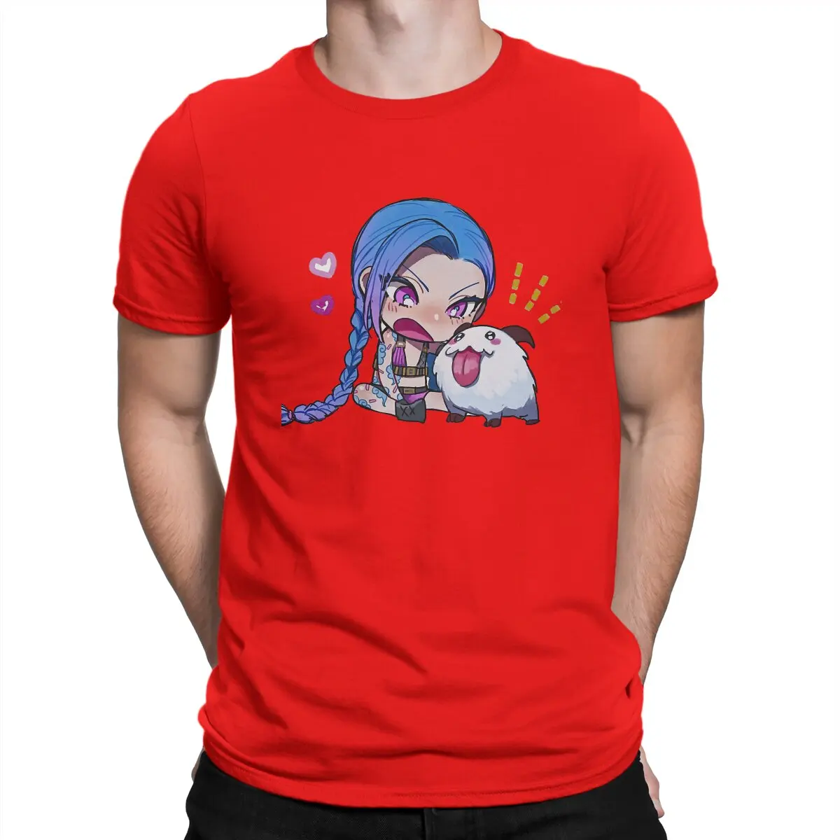 thumbnail image 1 of Camisetas para hombre, lindas camisetas de algodón divertidas de Jinx, camisetas de manga corta de Arcane League of Legends LOL Game, camisetas de cuello redondo, ropa estampada, 1 of 7