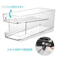 Refrigerator Can Drink Holder Rolling Can Dispenser Pop Soda Beer Storage Bins Stackable 2Tier Beverage Can Organizer for Fridge 2