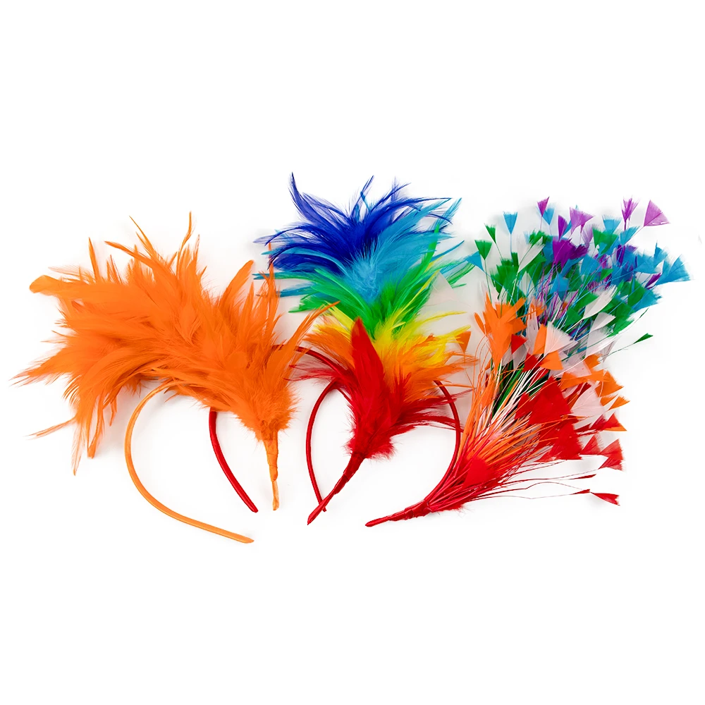 Diadema de de pavo real hecha a mano, diadema de plumas de pavo, adecuada para decoraciones de plumas de aseo de fiesta festiva| | - AliExpress
