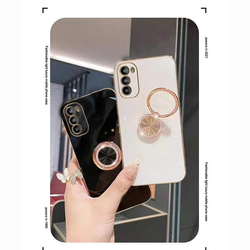 Diamond Bling Ring Holder Stand Case Cover