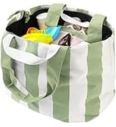 Bagelite 22'' 50L Large Beach Bag with Zipper, Extra Large Canvas Tote Bag for Women, Weekender P...