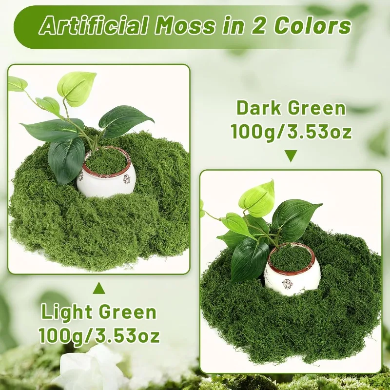Eternal Life Faux Moss Decor for DIY Craft and Mini Landscape