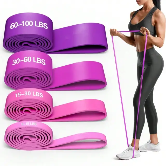 Resistance Band Set, Includes Stretchable Rubber Bands, Suitable For Fitness, Sports Training, Bodybuilding, Ideal Fitness Equipment And Accessories For Women