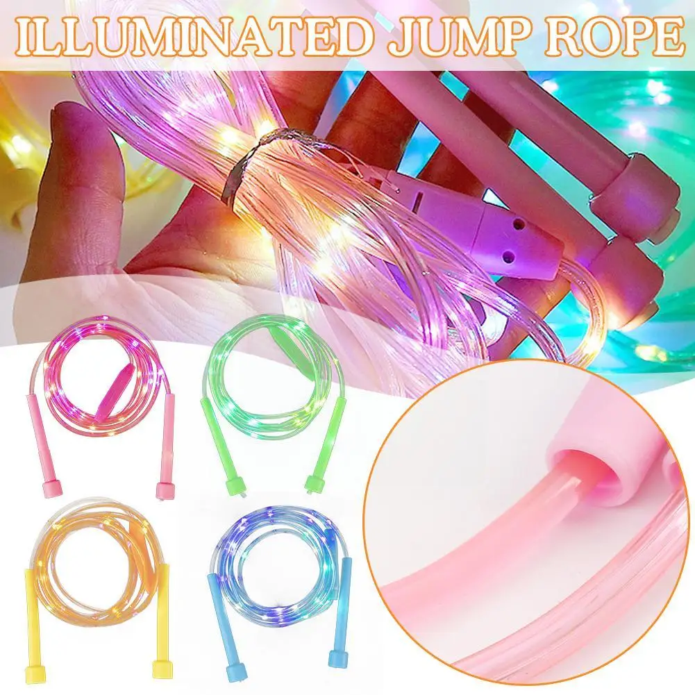 Fashion Illuminated Jump Rope With LED Light Fitness Body 4 Exercise Equipment Color Rope Loss Weight Sports D1D8-jump rope