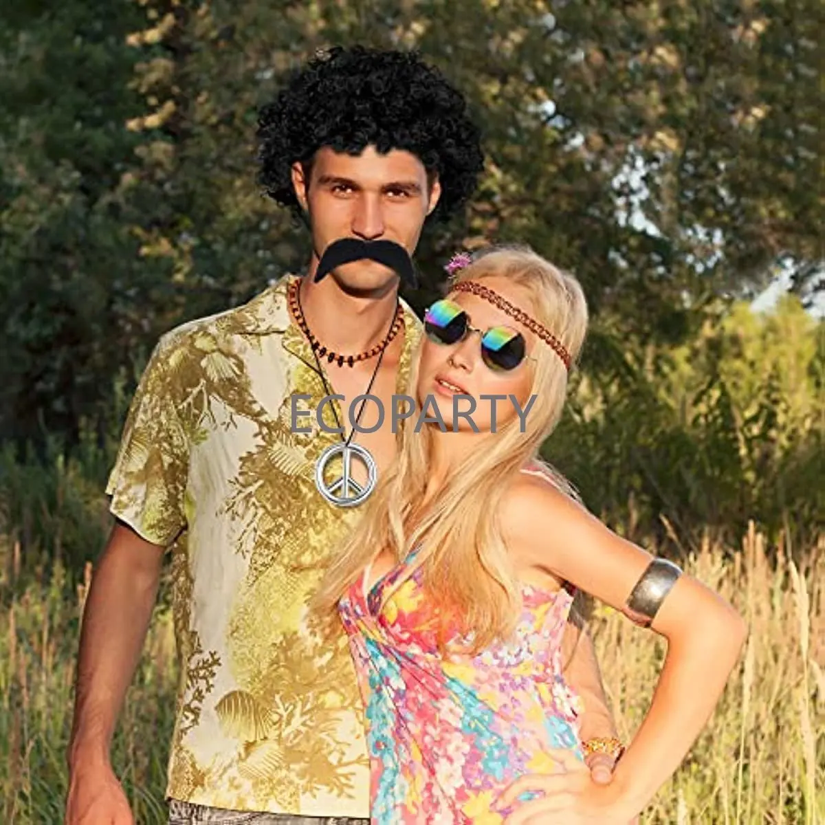 Disfraz De Hippie MOVINPE Disfraz Hippie, Camiseta Hippie