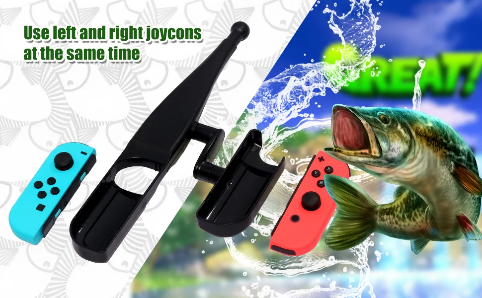 Fishing Rod for Nintend Switch, Fishing Game Accessories for
