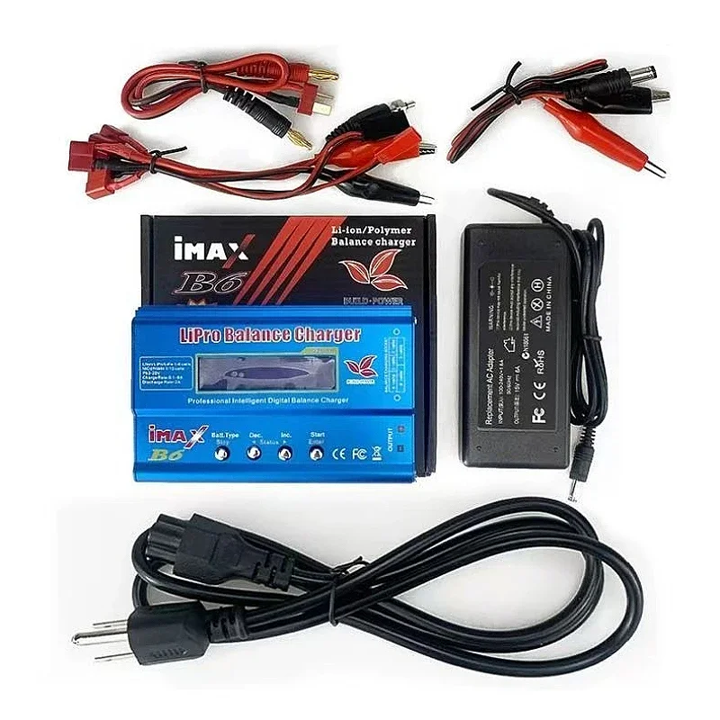 IMAX B6 80W Charger Multi-function Professional Intelligent 1-6 Cells XT60 LiPo Battery Balance Charger for RC FPV Quadcopter lipo battery charger drone battery charger