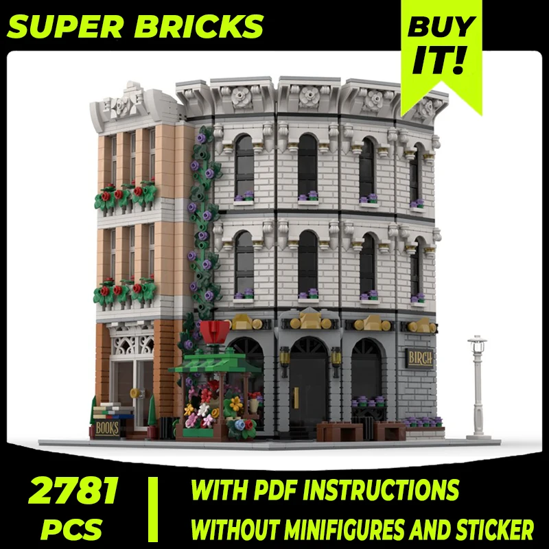 

Street View Model Moc Building Bricks Curved Corner Birch Bank Technology Modular Blocks Gifts Christmas Toys DIY Sets Assembly