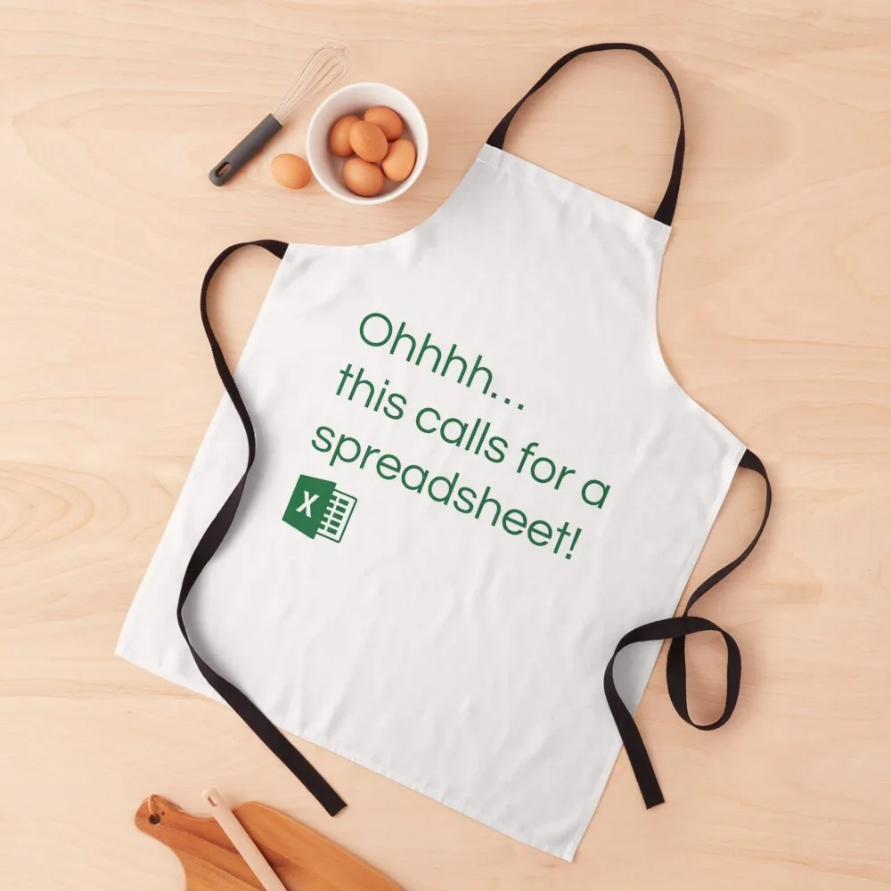 

Excel - This calls for a spreadsheet Apron Customizable Woman House Things For Home And Kitchen Women's Dresses Apron