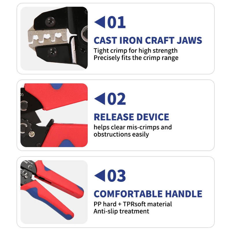 Solar Photovoltaic Connectors Plier Crimping Tool Set For 2.5/4/6mm2 Wire Crimper Plier Kit Solar Connectors Clamp solar connector crimping tool set