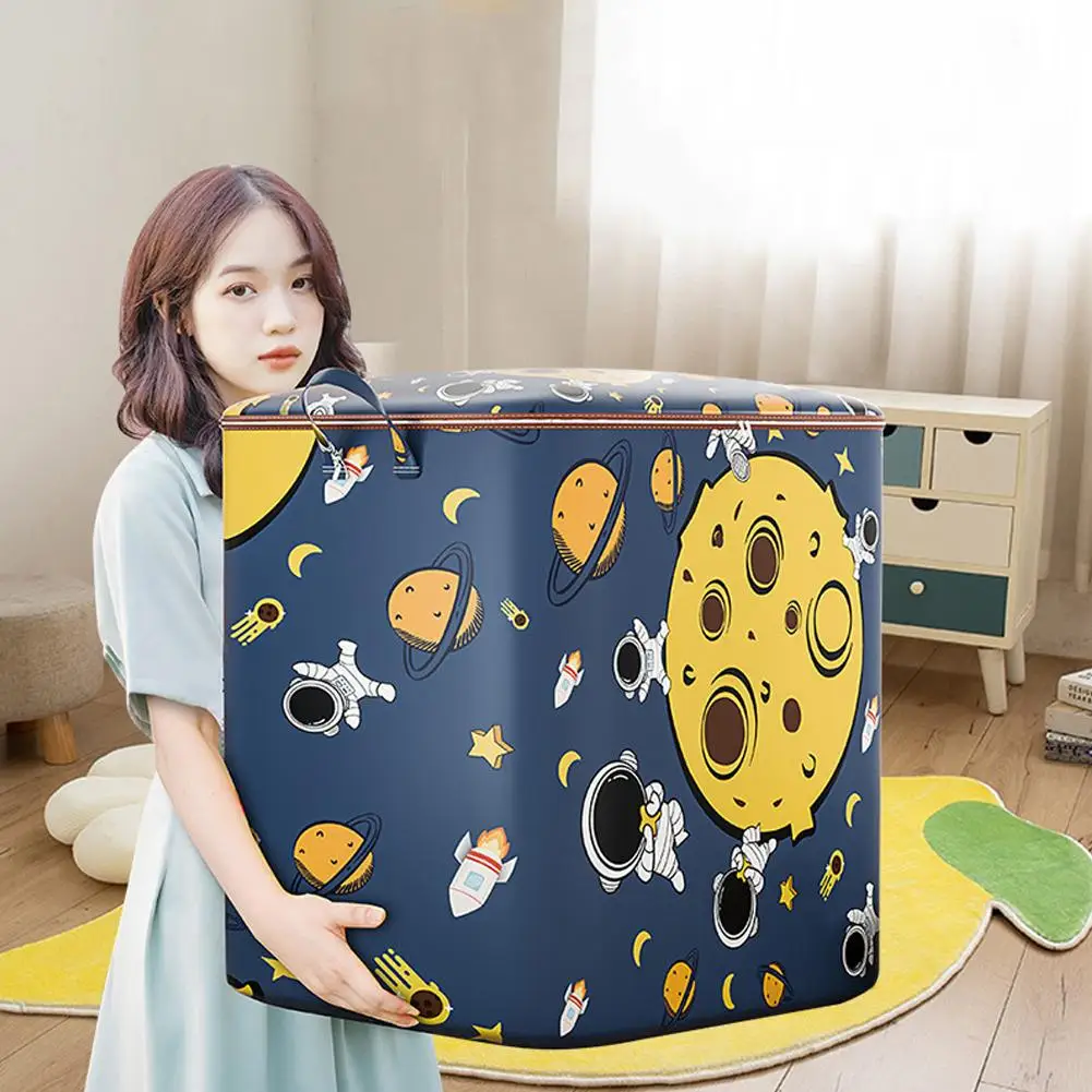 

Folding Storage Baskets Quilt Organizer Clothes Storage Capacity Accessories Portable Dust-proof Moving Wardrobe Bag Large S5D9