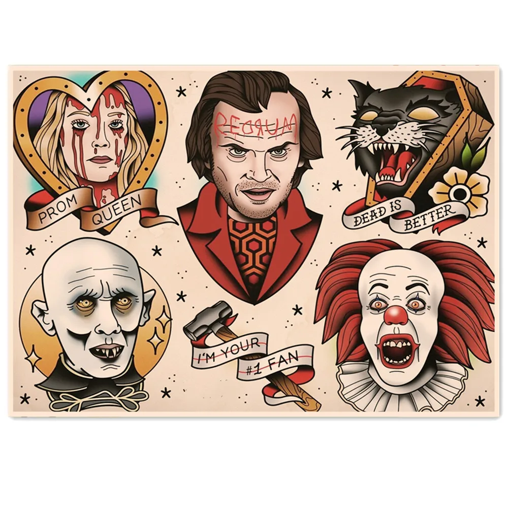 Horror Tattoo Stencils