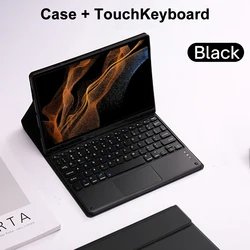 Premium Bluetooth Keyboard Case for Samsung Galaxy Tab S8 Ultra 14.6-inch Tablet (Black C)