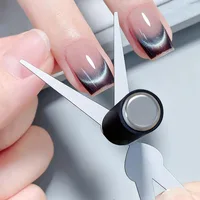 1/2Pc Double-Head French Cat Eye Nail Magnet Set Big Y-shaped 2 In 1 Crescent Moon Cat Eye's Magnet Stick DIY Gel Manicure Tool 3