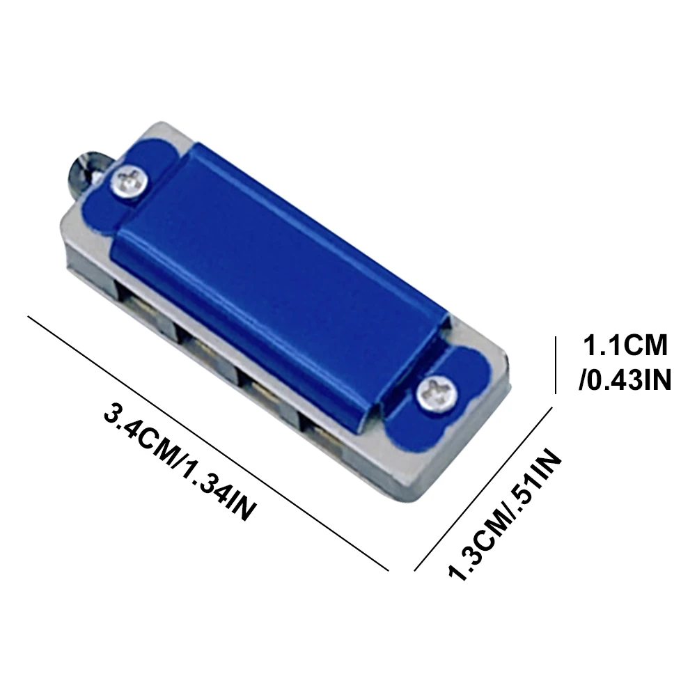 Mini Harmonica Pendant Necklace 5Pcs 4-Hole 8-Tone Musical Instrument Portable Harmonica Children and Beginners