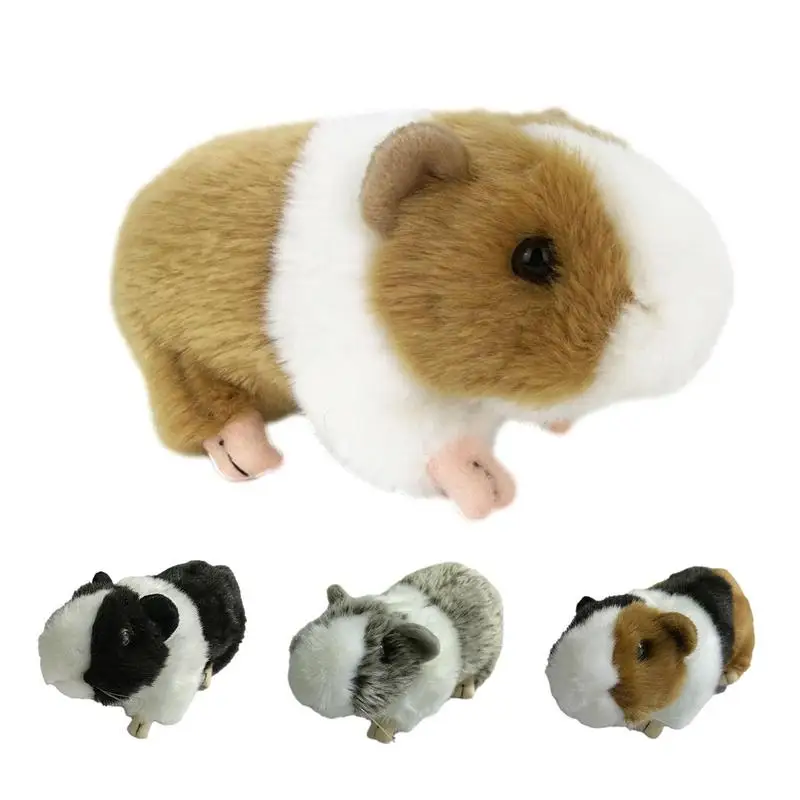 

7 Inch Guinea Pig Plush Toy Soft And Comfortable Stuffed Animal Life-like Mouse Rat Plushie Pillow Doll Toy Gift For Kids