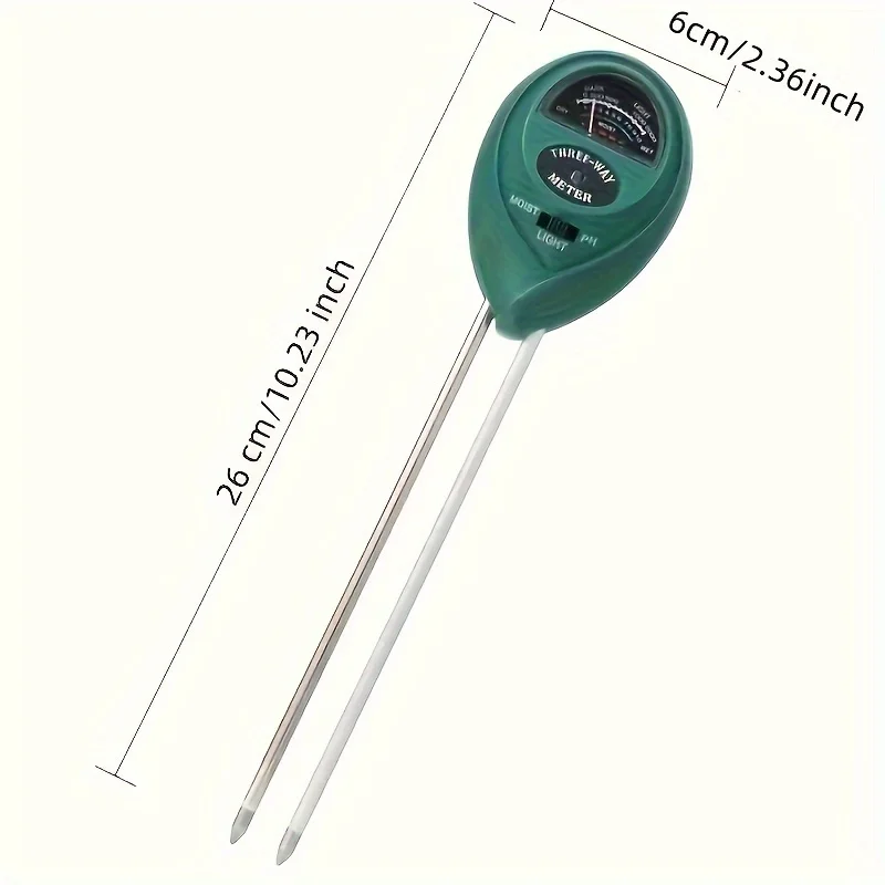 Soil Tester 3-in-1 Plant Moisture Meter Light And PH Tester 1pc For Home Garden Lawn Farm Indoor And Outdoor Use