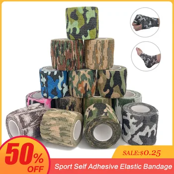 4.6m Travestimento Elastoplast Camouflage Nastro avvolgente elastico Autoadesivo Protezione sportiva Caviglia Ginocchio Dito Braccio Benda