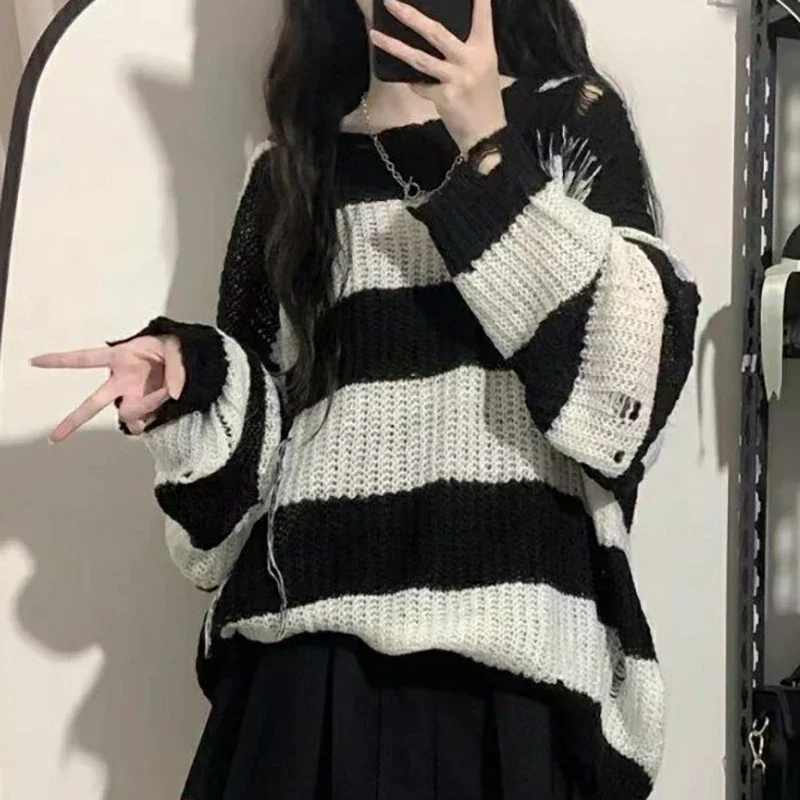 Anime NANA Okazaki Shinichi Cosplay Costume Adult Women Knitted Sweater Stripe Top Halloween Party Outfit