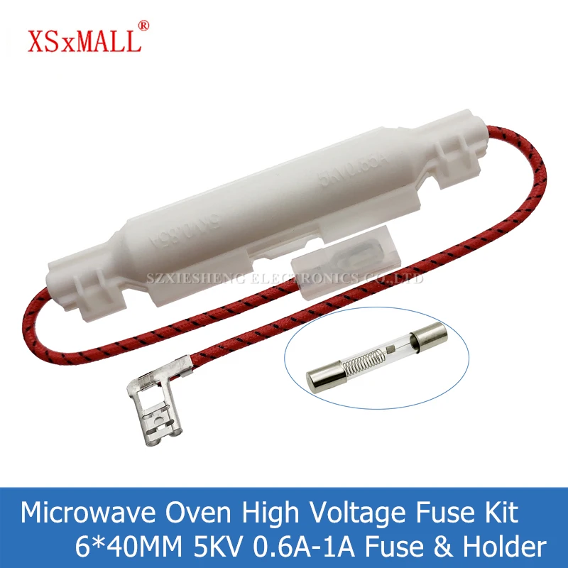 10 Fusibili In Vetro Assiali Alta Tensione 5KV 5000V 6x40 Mm Per Forno A Microonde