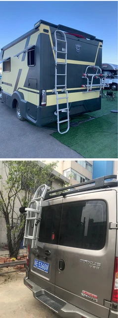 Scalino Pieghevole Per Camper Wiltec - Alluminio, Antiscivolo, Portata 220kg, Per Roulotte E Van - Foto 3