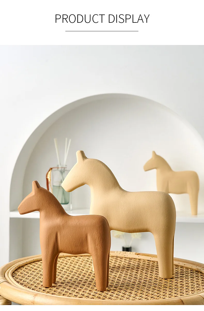 Nordic Ins Wind Wooden Horse Decoration