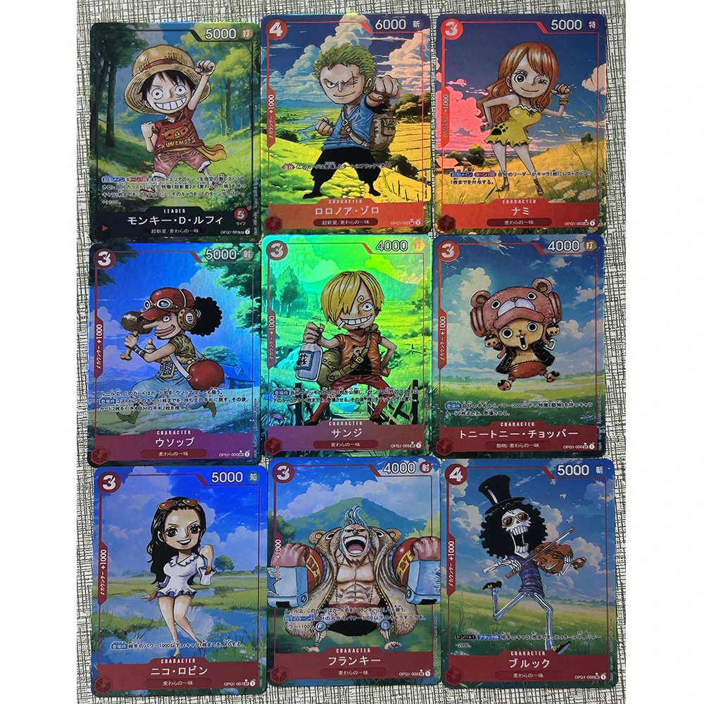 9PC/Set Anime One Piece DIY ACG Wife Card Roronoa Zoro Chopper Boy Battle Game Toys Collectible Cards Christmas Birthday Present