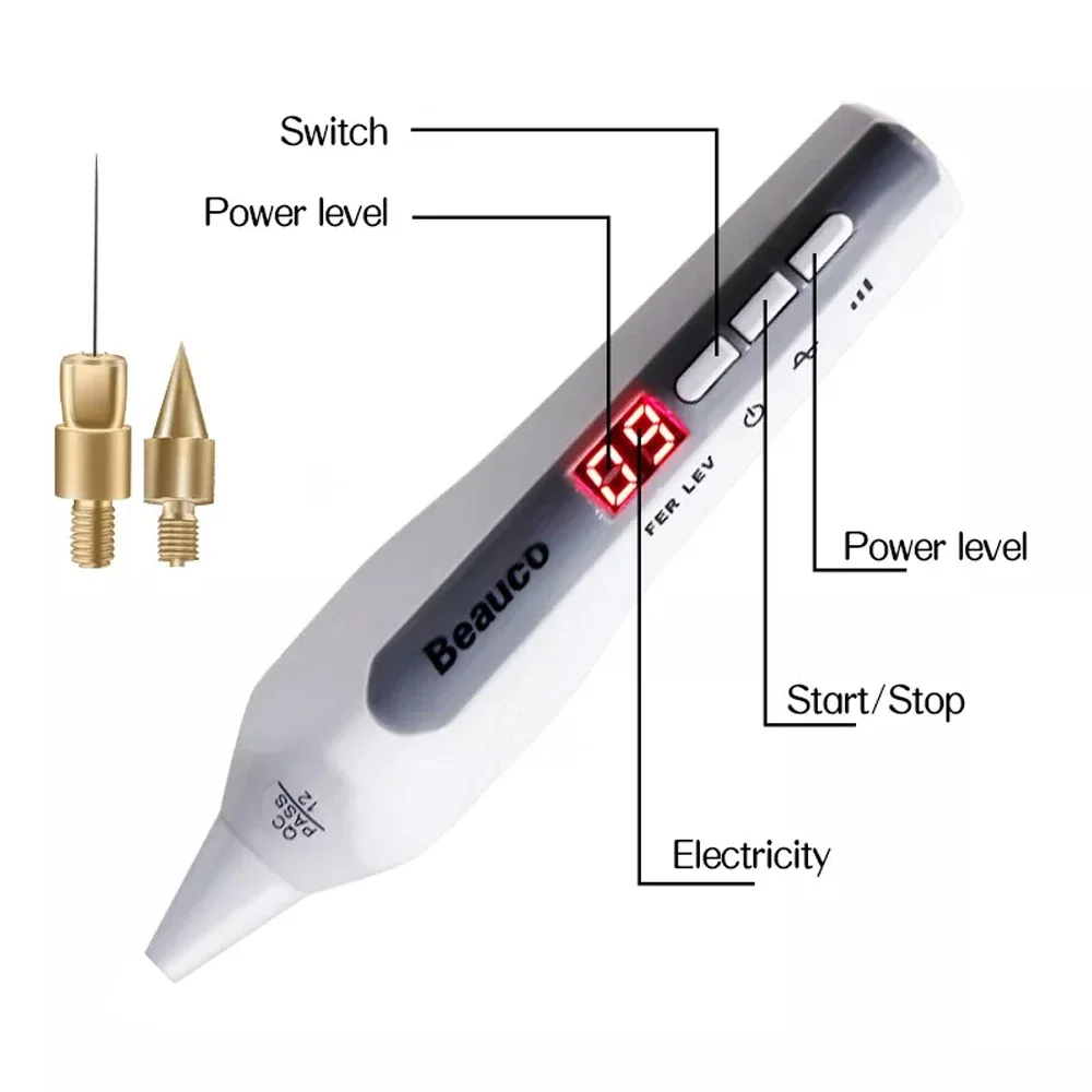 Electric LCD Plasma Pen Freckle Remover Machine Mole Removal Dark Spot Remover Skin Wart Tag Tattoo Remaval Beauty Care Tool
