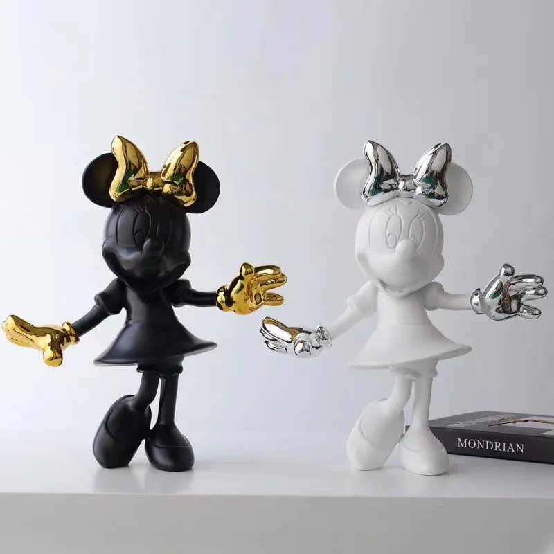

Современная Минималистичная фигурка Минни из мультфильма, креативная и модная фигурка для гостиной, детская комната, настольное украшение