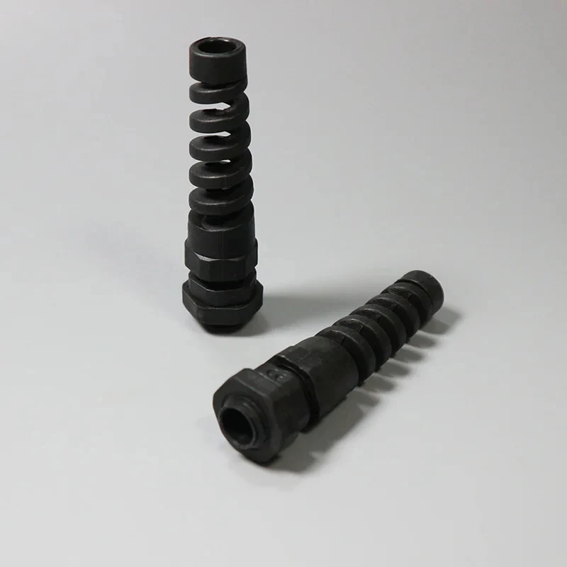 IP68 Waterproof M12/16/18/20 PG7/9/11/13.5 Cable Gland Connector Plastic Flex Spiral Strain Relief Protector 5PCS