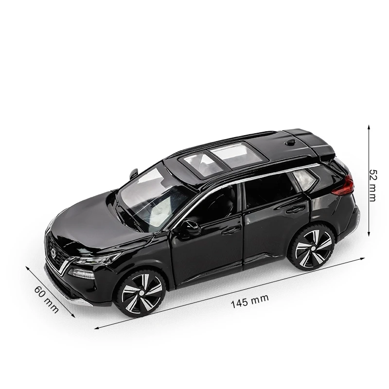 1/32 Nissan X-Trail SUV Miniature Diecast Toy Car Model Sound & Light Doors Openable Educational Collection Gift For Boy Kid 4