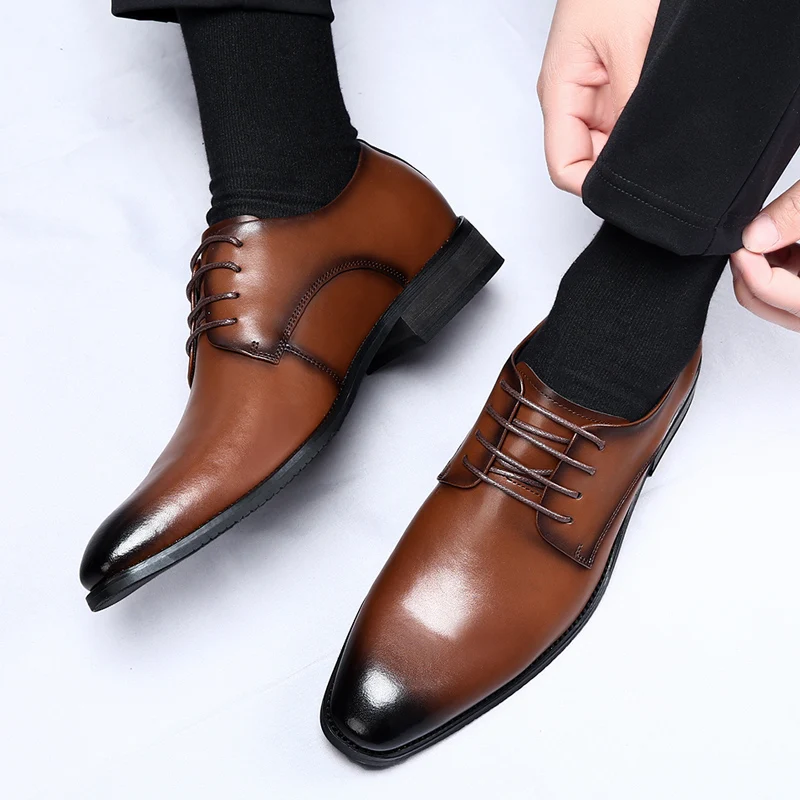 Leather Shoes Breathable Business Men's Formal Moccasin Tennis Shoes Designer Fashion Wedding
