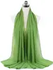 Nouveau foulard en mousseline uni pour femme, prêt-à-porter, hijab instantané, châle musulman, hijabs islamiques, écharpe arabe, foulards pour la tête