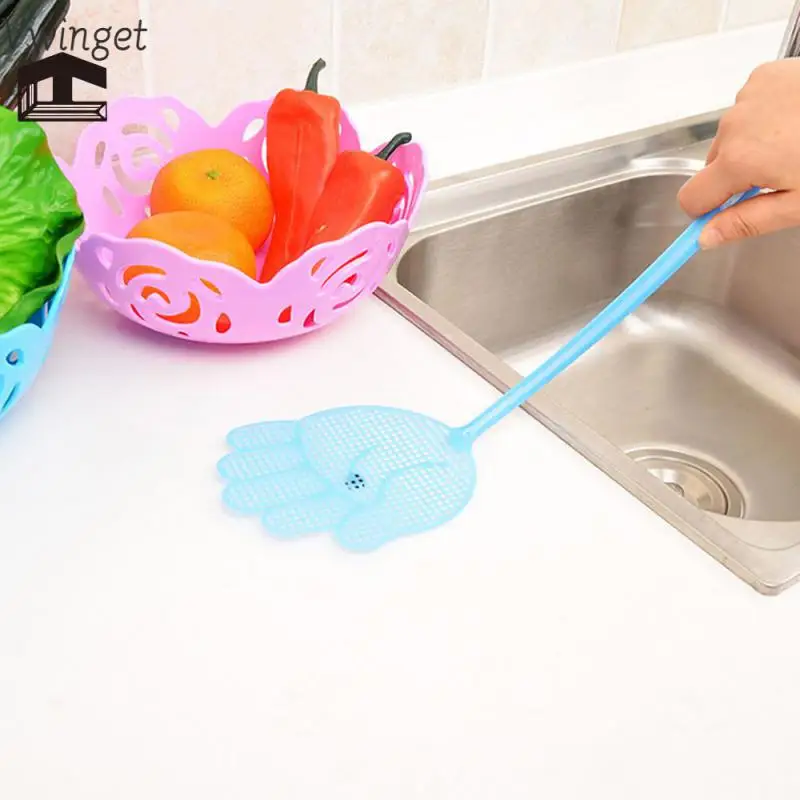 Palm Shaped Fly Swatter Plastic Fly Swatters Mosquito Pest Control Insect Killer Home Kitchen Accessories Random Color